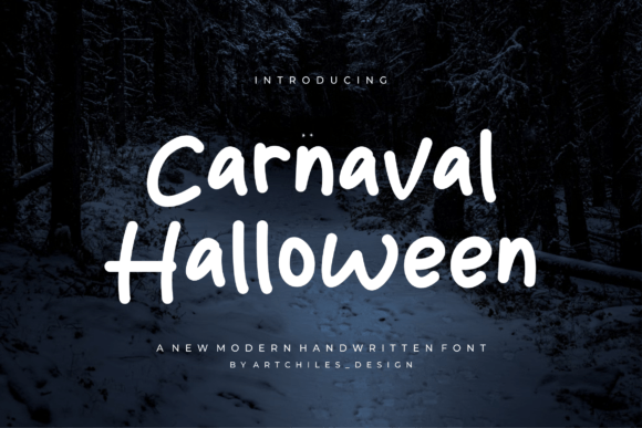 Carnaval Halloween: A Spooky Script Font for Handmade Crafts