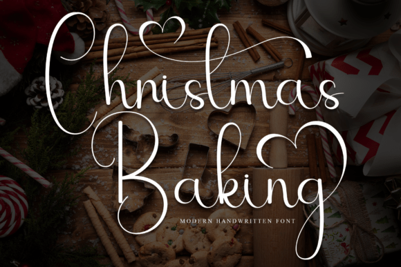 Christmas Baking: A Handwritten Script Font for Elegant Brand Identity