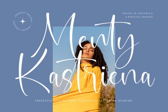 Menty Kastriena: Elevating Editorial Design with Luxury Script Typography