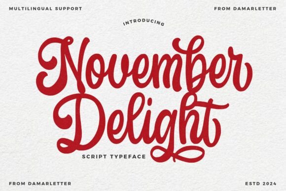 November Delight: The Script Typeface That Elevates Small Business Branding