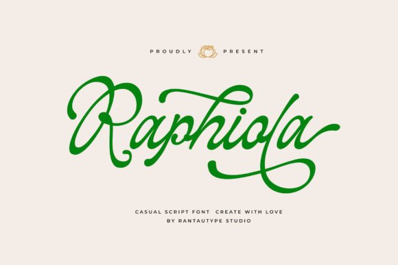 Raphiola: A Handwritten Script Font for Elegant Editorial Design