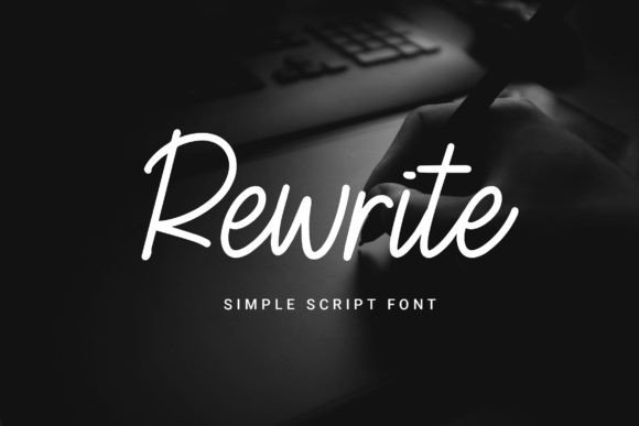Rewrite: A Stylish Handwritten Script Font for Elegant Branding