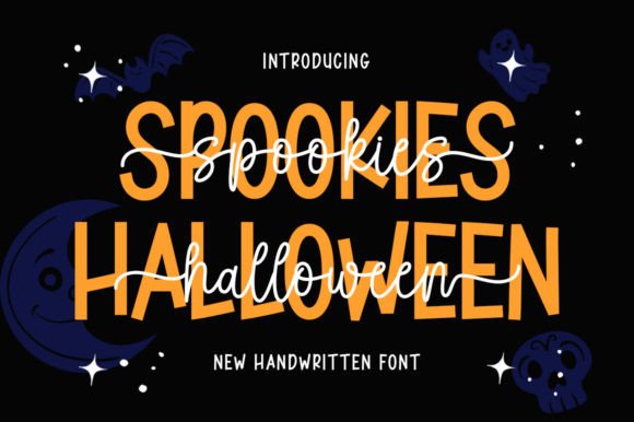 Spookies Halloween: A Delicate Duo Typeface for Crafters